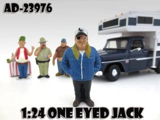 One Eyed Jack "Trailer Park" Figure For 1:24 Diecast Model Cars by American Diorama - Accessories