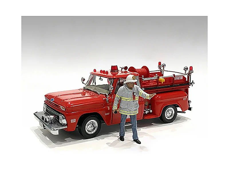 "Firefighters" Fire Captain Figure for 1/18 Scale Models by American Diorama - Accessories