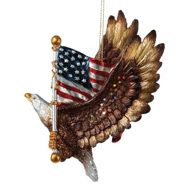 Patriotic Eagle With American Flag Ornament C3899 - Kurt S. Adler
