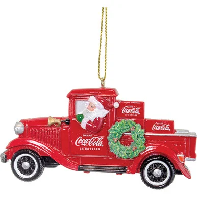 Coca-Cola® Santa Pick-Up Truck Ornament CC2231