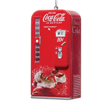 Coca-Cola® Vintage Vending Machine With Santa Ornament CC1162