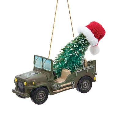 U.S Army® Vehicle With Christmas Tree Ornament AM2192 - Kurt S. Adler