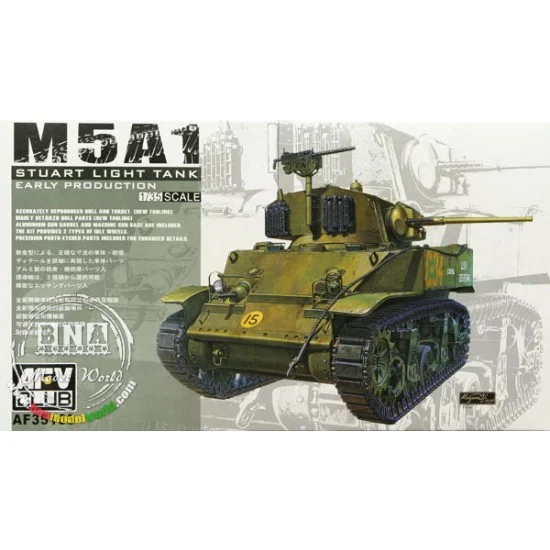 AFV Club AF35105 1/35 M5A1 Stuart Light Tank Early Production - Military Vehicles & Tanks
