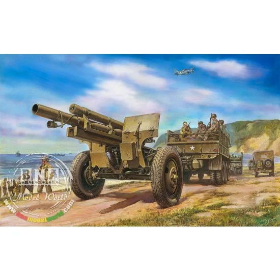 AFV Club AF35160 1/35 US WWII 105mm Howitzer M2A1 & Carriage M2 - Military Vehicles & Tanks