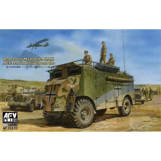 AFV Club AF35235 1/35 Rommel's Mammoth DAK AEC Armoured Command Car - Military Vehicles & Tanks