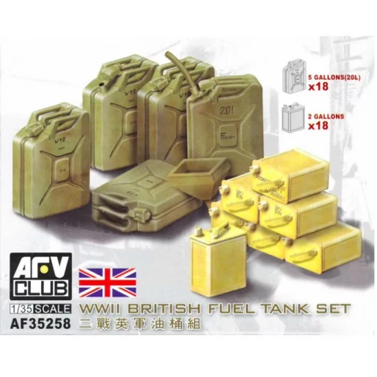 AFV Club AF35258 1/35 WWII British Fuel Tank Set - Scenics & Diorama