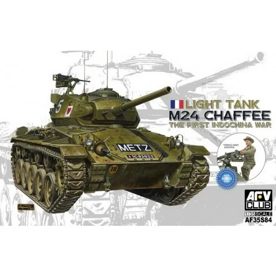 AFV Club AF35S84 1/35 French Army M24 Light Tank ''Chaffee'' in The First Indochina War - Military Vehicles & Tanks