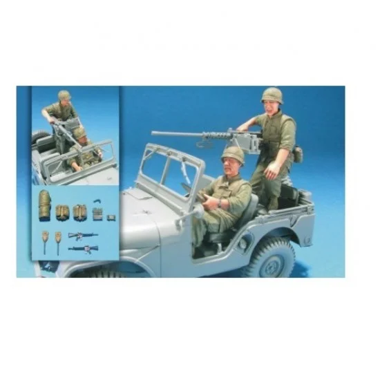 AFV Club HF550 1/35 Vietnam War US Marine M38A1 Drivers - Gunner & Crew (2 figures)