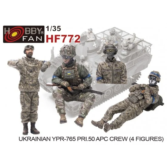 AFV Club HF772 1/35 Ukrainian YPR-765 PRI.50 APC Crew (4 Figures)