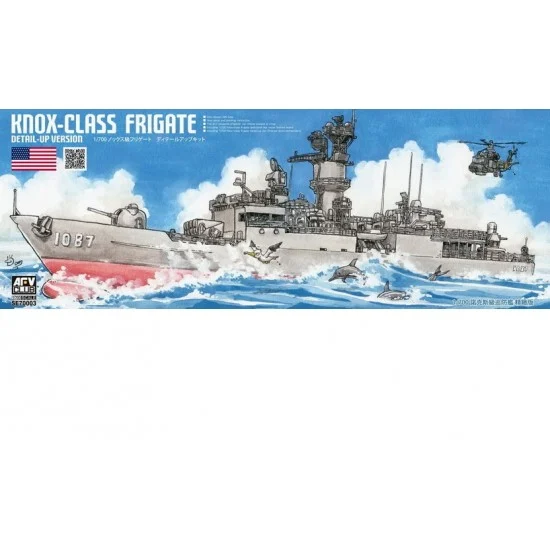 AFV Club SE70003 1/700 Knox-class Frigate Detail-up Version (ship kit & sea water texture board)