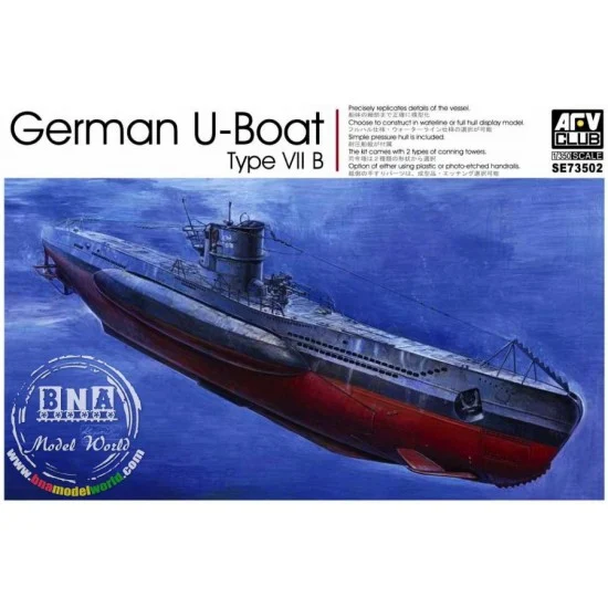 AFV Club SE73502 1/350 German U-Boat Type VII B Submarine