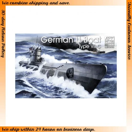 AFV Club SE73503 1/350 German U-Boat Type VII C Submarine