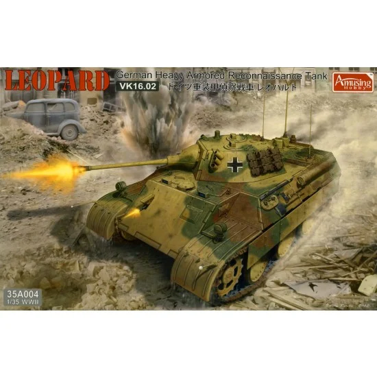 Amusing Hobby 35A004 1/35 WWII German Heavy Armoured Reconnaissance Tank Leopard VK16.02 - Military Vehicles & Tanks