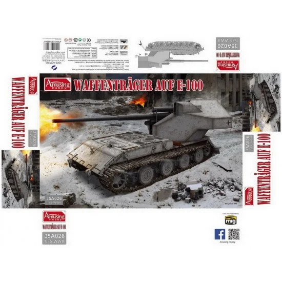 Amusing Hobby 35A026 1/35 Waffentrager Auf E-100 Tier 10 Turreted Tank Destroyer