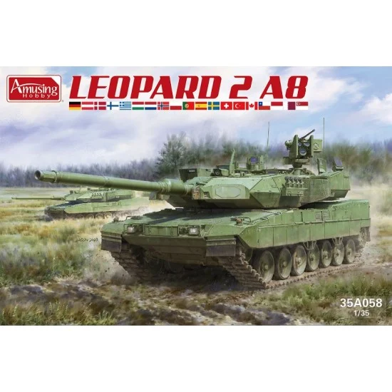 Amusing Hobby 35A058 1/35 Leopard 2 A8 Main Battle Tank - Military Vehicles & Tanks