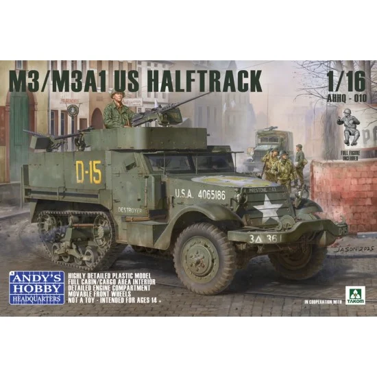 Andy's Hobby Headquarters AHHQ-010 1/16 US M3/M3A1 APC Halftrack