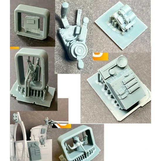 Airscale 3D24SPCS 1/24 Spitfire Mk VIII Cockpit Sidewall Detail set for Airfix kit - Model Planes