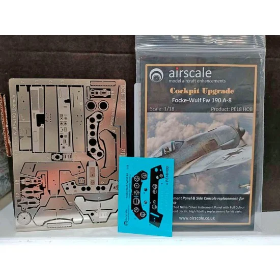 Airscale PE18HOB 1/18 Fw190 A8 Cockpit Upgrade Set for HobbyBoss kits - Model Planes