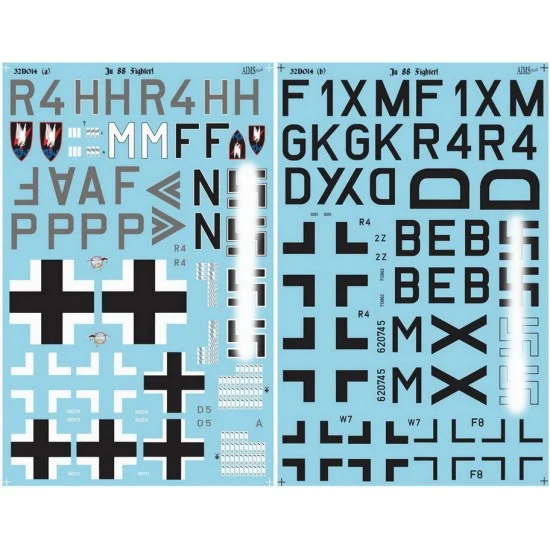AIMS 32D014 1/32 Junkers Ju-88G-1/6/C-4/6 Decals