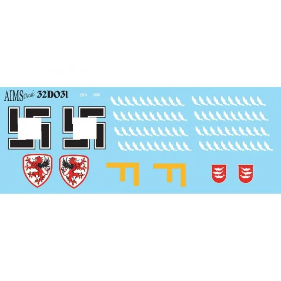 AIMS 32D031 Decals for 1/32 He 111 P-2 Decals for Revell He 111 P kit