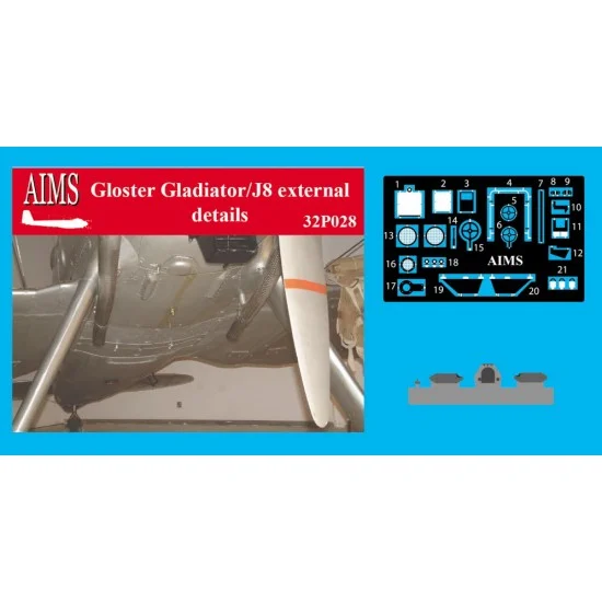AIMS 32P028 1/32 Gloster Gladiator & J8 External Details - Model Planes