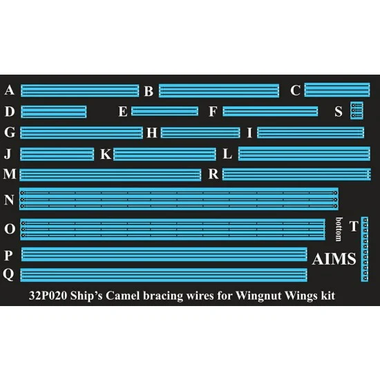 AIMS 32PE020 1/32 Sopwith 2F.1 Camel 'Ships Camel' Bracing Wires for Wingnut Wings kits - Model Planes
