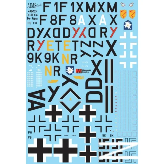 AIMS 48D023 1/48 Junkers Ju 88 C Day Fighter Decals for ICM kits - Model Planes