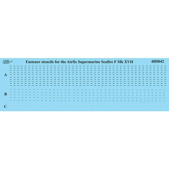 AIMS 48D042 1/48 Post War Fastener Stencils Decal for Supermarine Seafire F.XVIIs - Model Planes