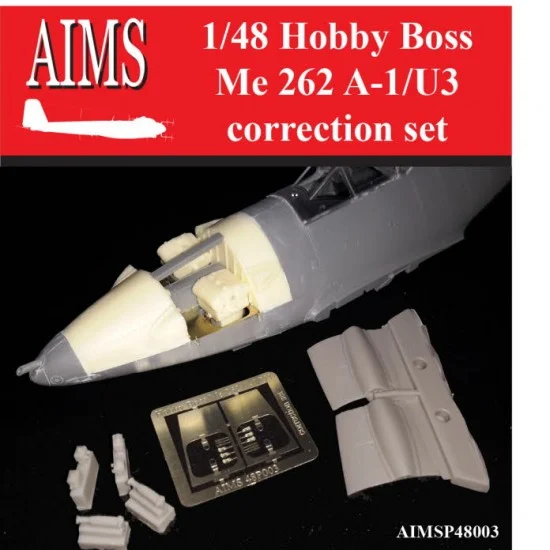 AIMS 48P003 1/48 Messerschmitt Me-262A1/U3 Correction set for Hobby Boss kits