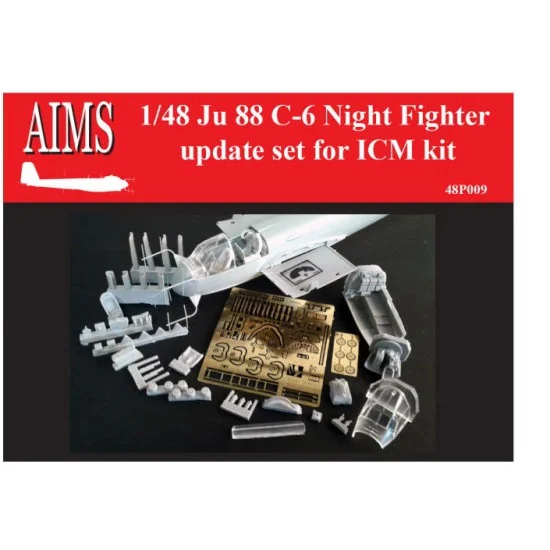 AIMS 48P009 1/48 Junkers Ju 88 C-6 Night Update Detail set for ICM #48239 kits