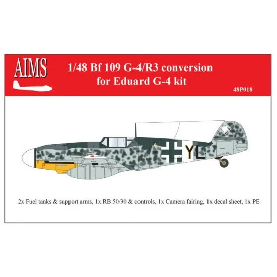 AIMS 48P018 1/48 Messerschmitt Bf-109G-4/R3 Conversion Set for Eduard G-4 kits
