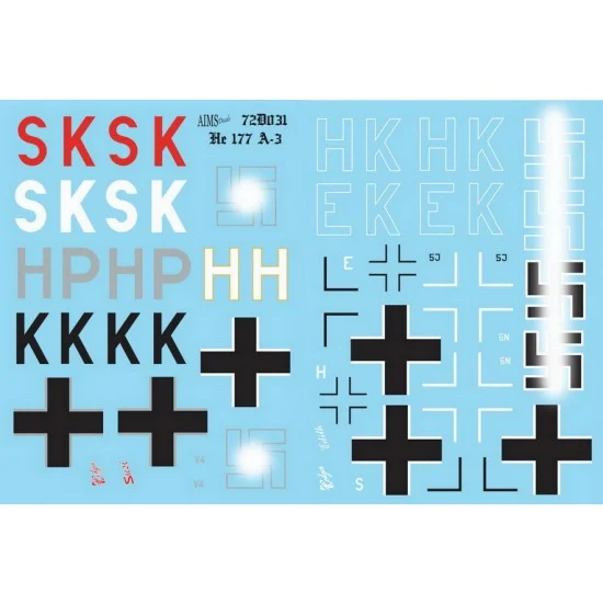 AIMS 72D031 1/72 Heinkel He-177A-3 [He-177A-5] Decals