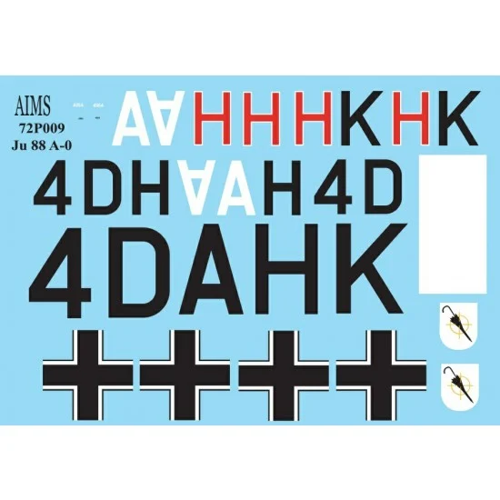 AIMS 72P009 1/72 Junkers Ju-88A-0 Conversion for Revell Ju-88A-1 kits