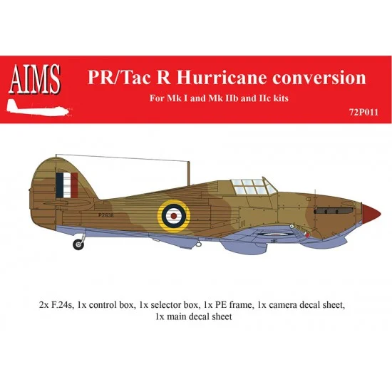 AIMS 72P011 1/72 PR Hawker Hurricane Conversion for Airfix/Arma Hobby/Hasegawa/Hobby 2000 - Model Planes