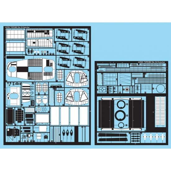 AIMS 72PE002 1/72 Dornier Do 24 Interior & Exterior Detail set for Italeri/Revell kits - Model Planes