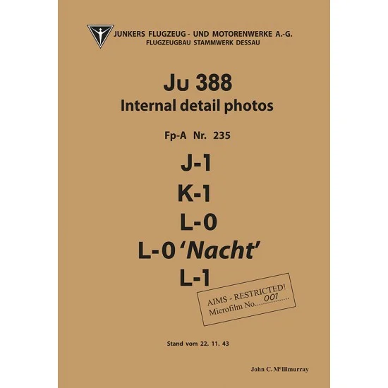 AIMS Book-001 Ju 388 Internal Detail Photo Book