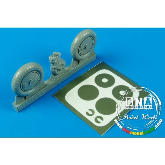 Aires 2029 1/32 Messerschmitt Bf-109G Wheels + Paint Mask for Hasegawa kit