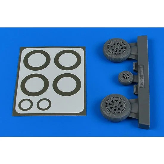Aires 4822 1/48 Saab J-29 Tunnan Wheels & Paint Masking for Pilot Replicas kits