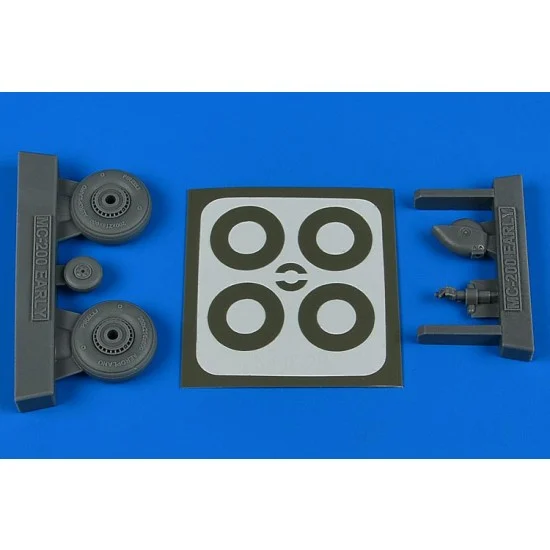 Aires 4823 1/48 Macchi Mc.200 Early Wheels & Paint Masking for Italeri/Tamiya kits - Model Planes