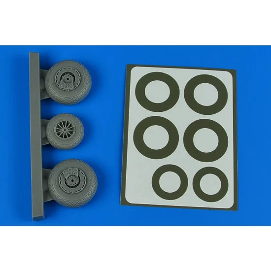 Aires 4873 1/48 Douglas B-26K Invader Wheels & Paint Masking Late Diamond Pattern for ICM kits