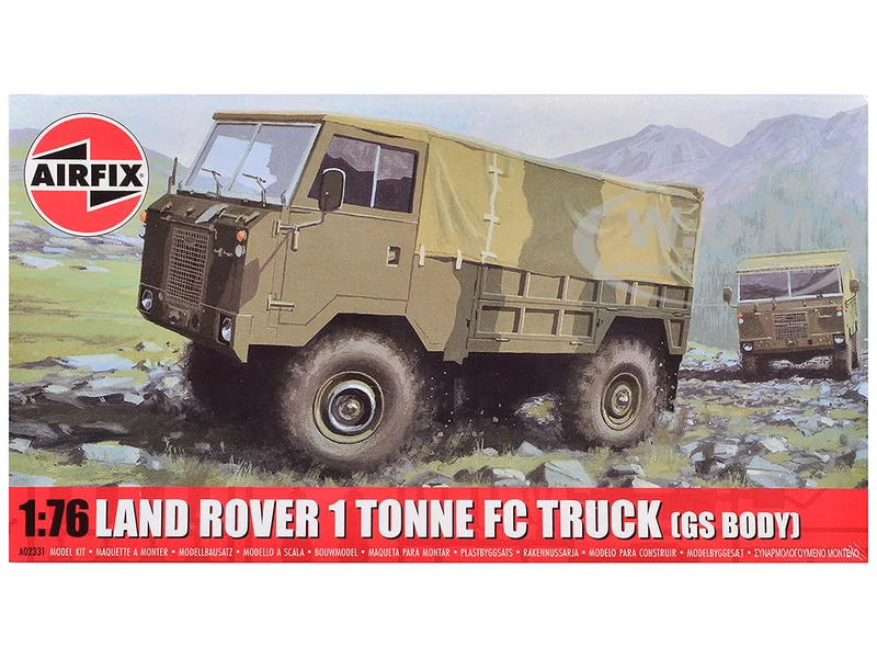Level 1 Model Kit Land Rover 1 Tonne FC Truck (GS Body) with 3 Scheme Options 1/76 Plastic Model Kit by Airfix - Range/Land Rover Models
