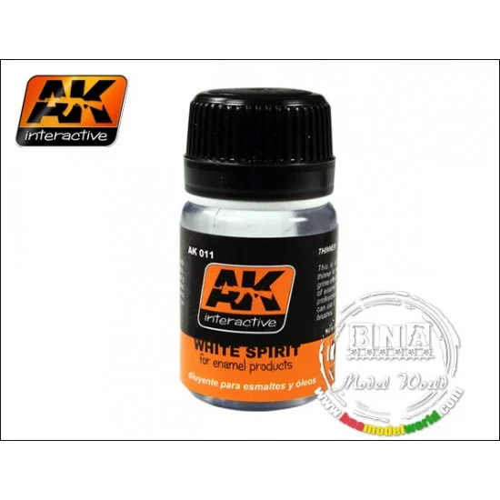 AK Interactive AK-011 White Spirit - Thinner for All Enamel Washes, Filters and Oils 35ml