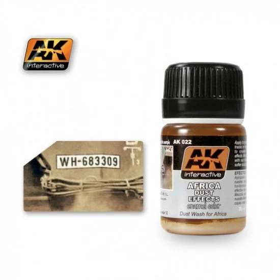 AK Interactive AK-022 Enamel Paint - Africa Dust Effects (Dust Wash for Africa) 35ml