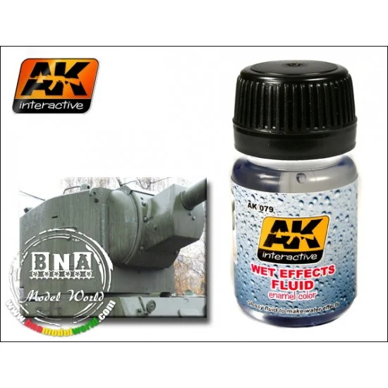 AK Interactive AK-079 Enamel Paint - Wet Effects Fluid (Glossy Fluid to Make Water Effects) 35ml