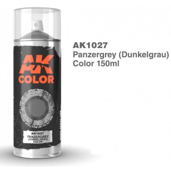 AK Interactive AK-1027 Panzergrey (Dunkelgrau) Colour Spray (150ml)