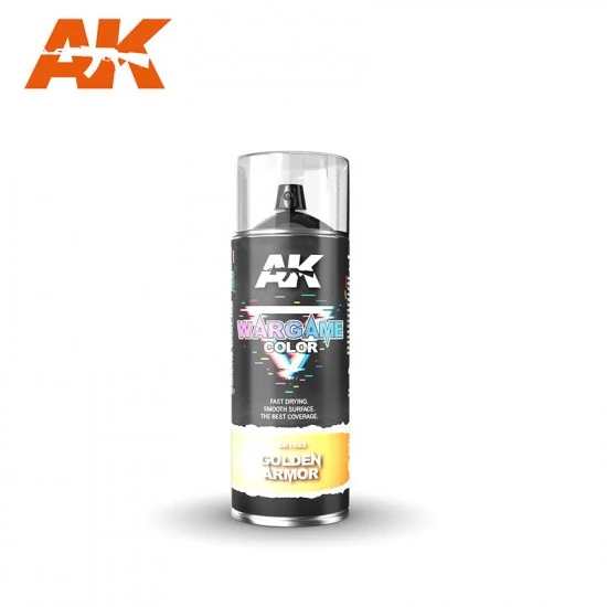 AK Interactive AK-1052 Wargame Primer Spray - Golden Armor 400ml