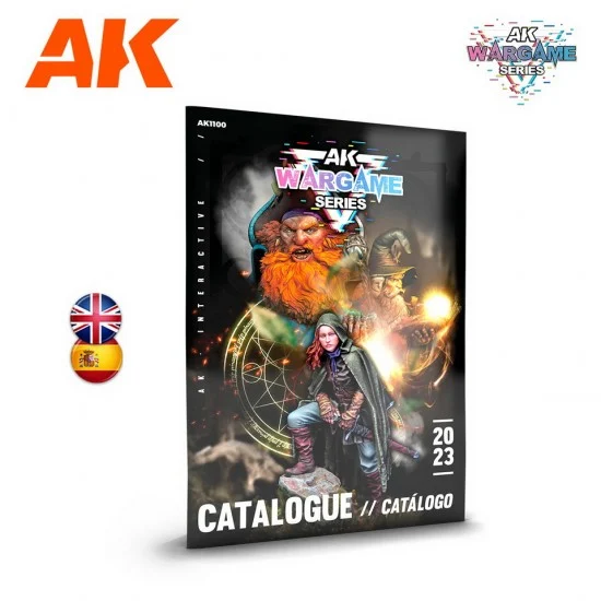 AK Interactive AK-1100 AK-Interactive Wargame Catalogue 2023 (English & Spanish, 72 pages)