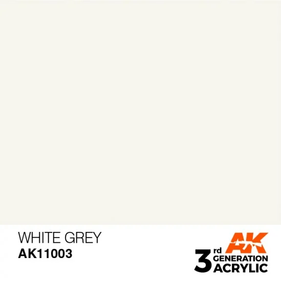 AK Interactive AK-11003 Acrylic Paint (3rd Generation) - White Grey (17ml)