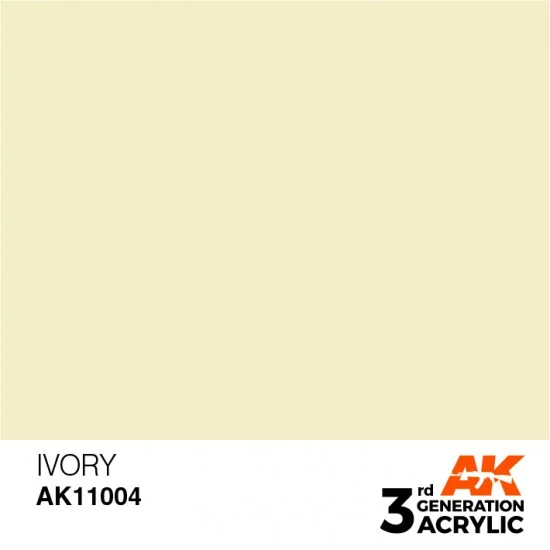 AK Interactive AK-11004 Acrylic Paint (3rd Generation) - Ivory (17ml)