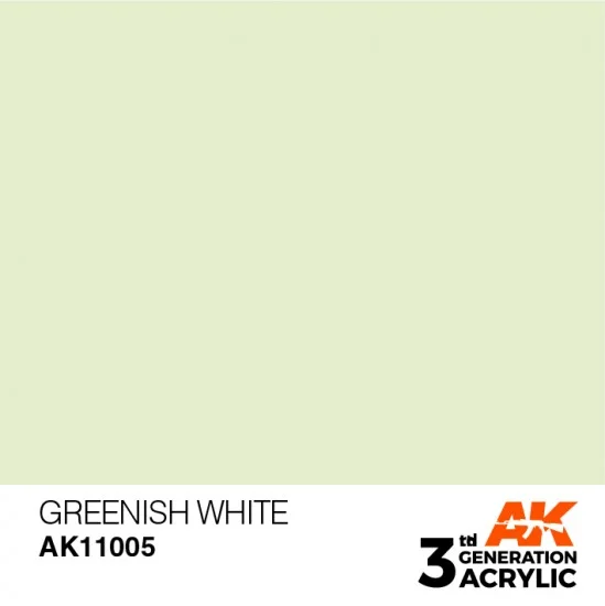 AK Interactive AK-11005 Acrylic Paint (3rd Generation) - Greenish White (17ml)
